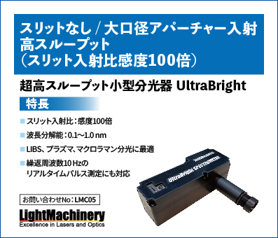 超高スループット小型分光器 UltraBright