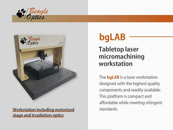 bgLAB　Tabletop laser micromachining workstationble laser (OPO) NT262 series.