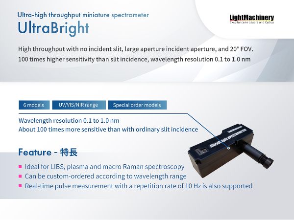UltraBright, a compact spectrometer with ultra-high throughput