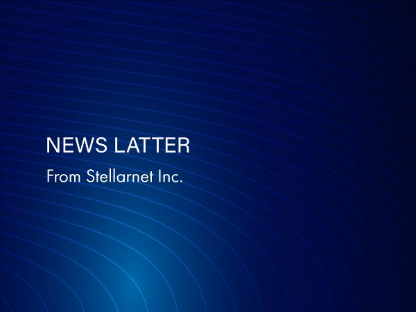 Stellarnet Products Newsletter
