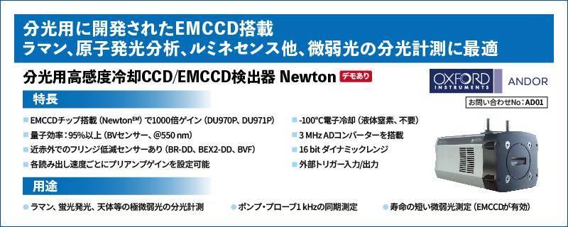 分光用高感度冷却CCD/EMCCD検出器 Newton