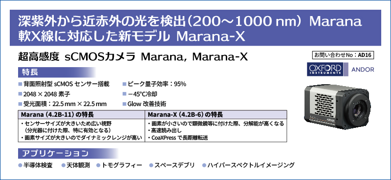 超高感度ｓCMOSカメラ Marana, Marana-X