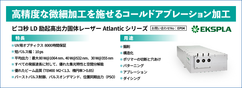 産業用高出力ピコ秒レーザー Atlanticシリーズ