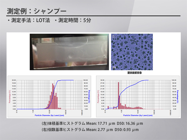 測定例：シャンプー