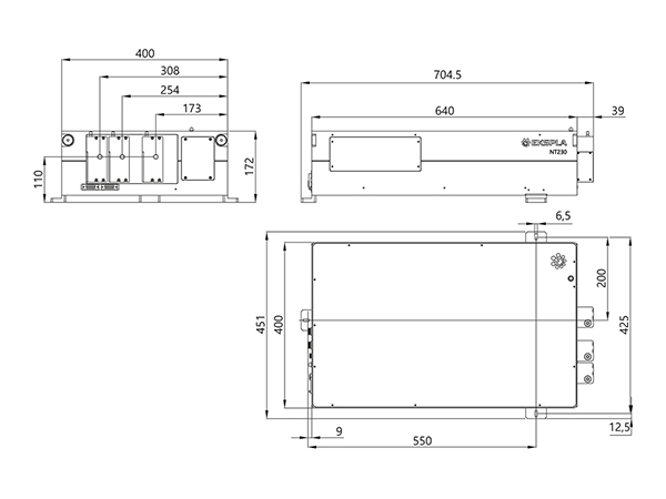 レーザーヘッド寸法図  NT230