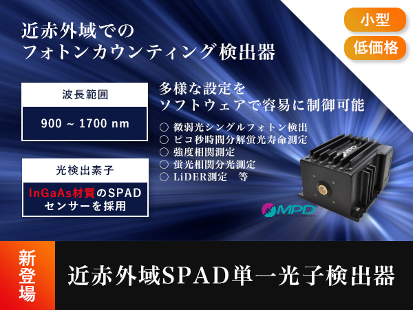 近赤外域SPAD単一光子検出器