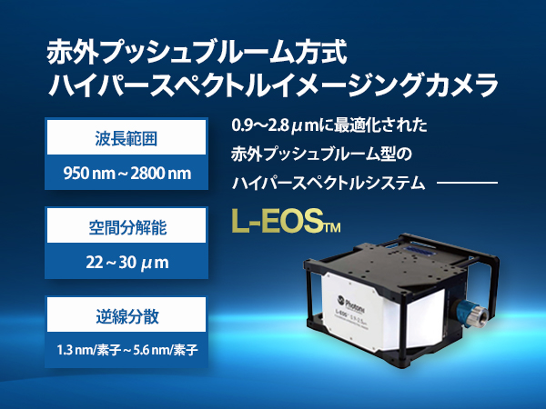 赤外プッシュブルーム方式ハイパースペクトルイメージングカメラ　「L-EOS™」