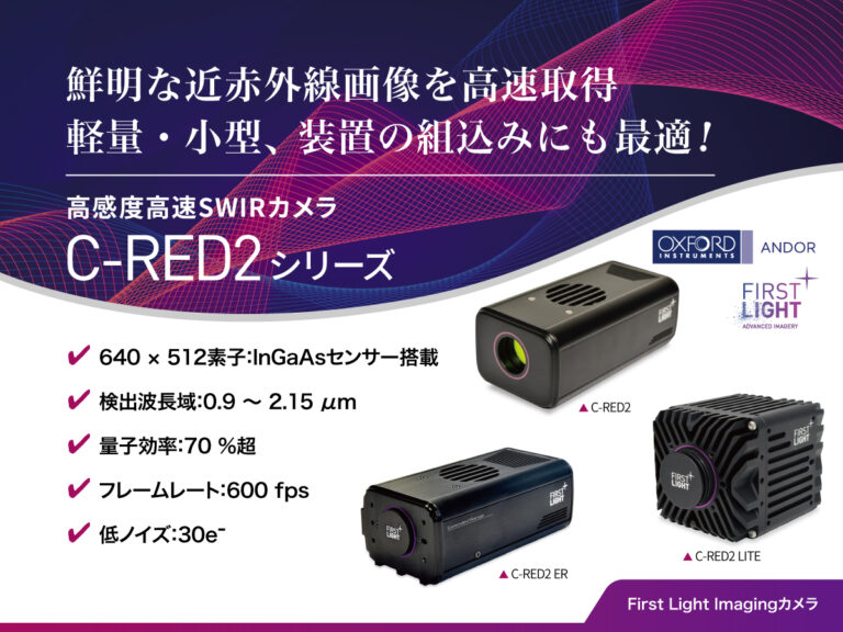高感度低ノイズ高速SWIRカメラ C-RED2シリーズ