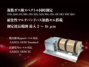 ポータブルFTIRガスセル付分光ユニット GASEX OEM