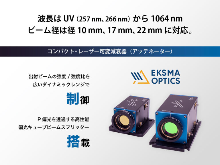 コンパクト・レーザー可変減衰器（アッテネーター）