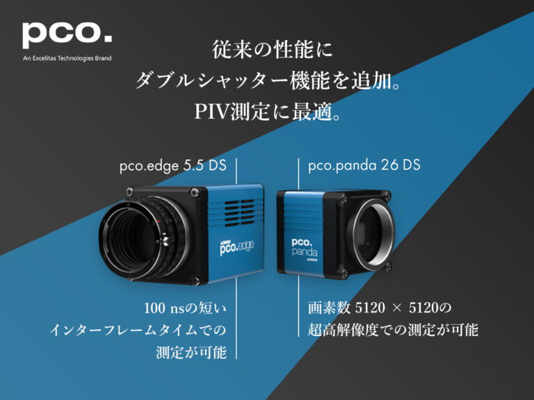 ダブルシャッターカメラ pco.edge 5.5 DS/pco.panda 26 DS/pco.edge 26 DS