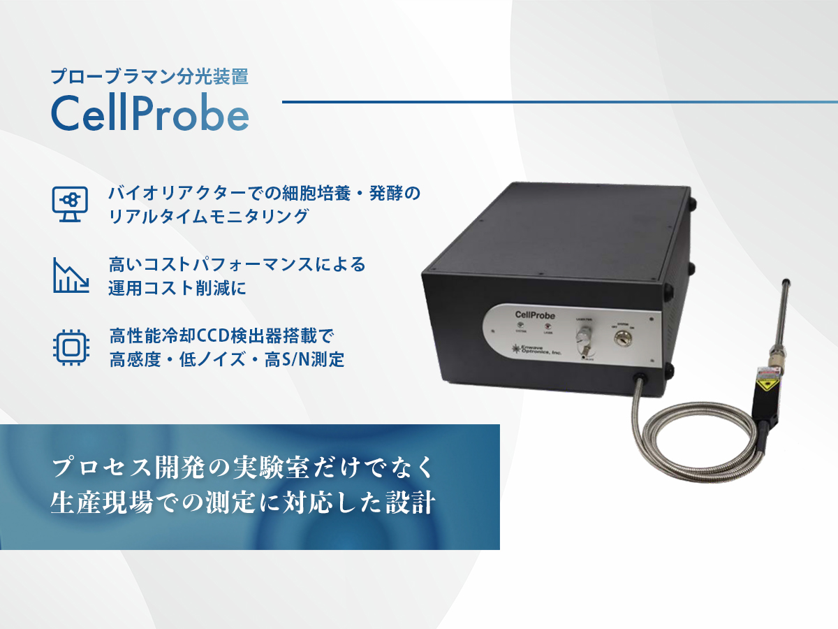 バイオプロセス分析用 プローブラマン分光装置 CellProbe バイオプロセス分析用 プローブラマン分光装置 CellProbe
