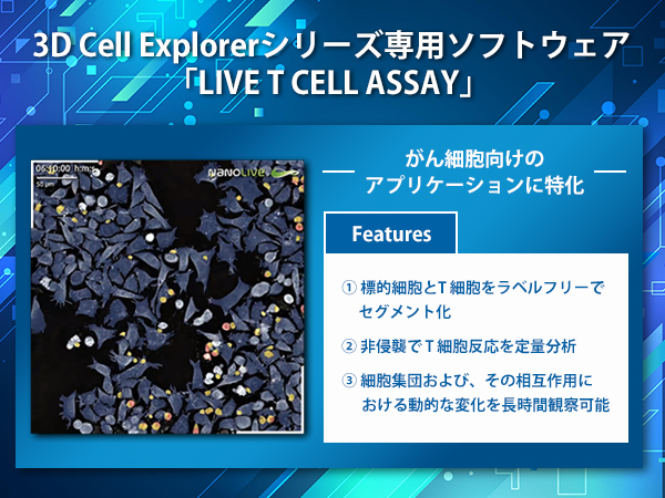 3D Cell Explorerシリーズ専用ソフトウェア「LIVE T CELL ASSAY」