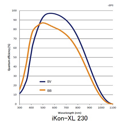 iKon-XL量子効率曲線